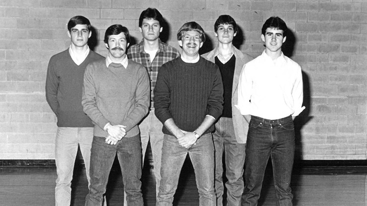 Team photo of ABC - 1983 Intramural Basketball Champs