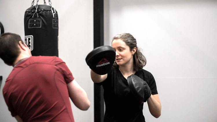 Student teaching advanced boxing