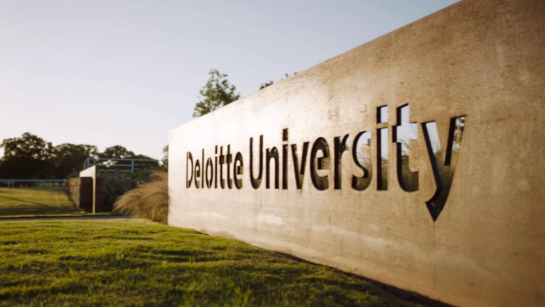 Deloitte University sign