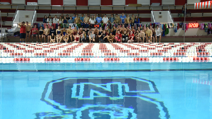 Swimmers at NC State Pajama Drive