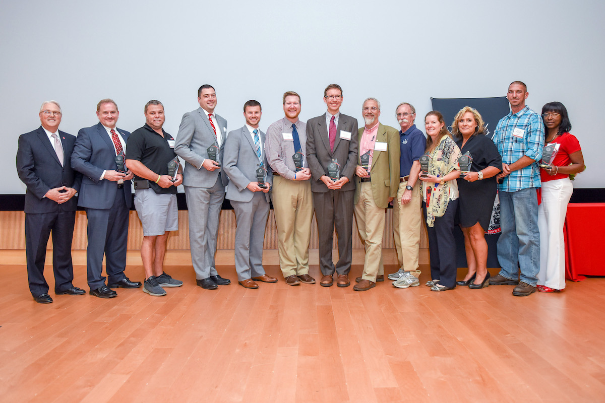 2019 NC State Award of Excellence winners stand side-by-side in a group photo