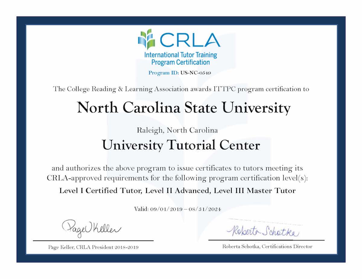 CRLA Stage Three Certification Certificate