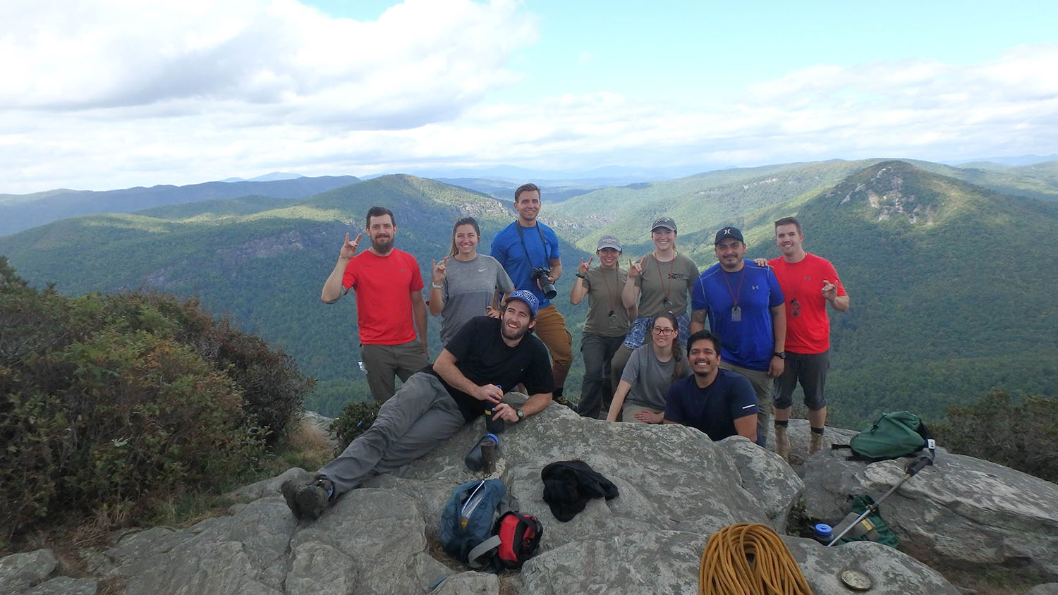 Veterans celebrate scaling a local mountain
