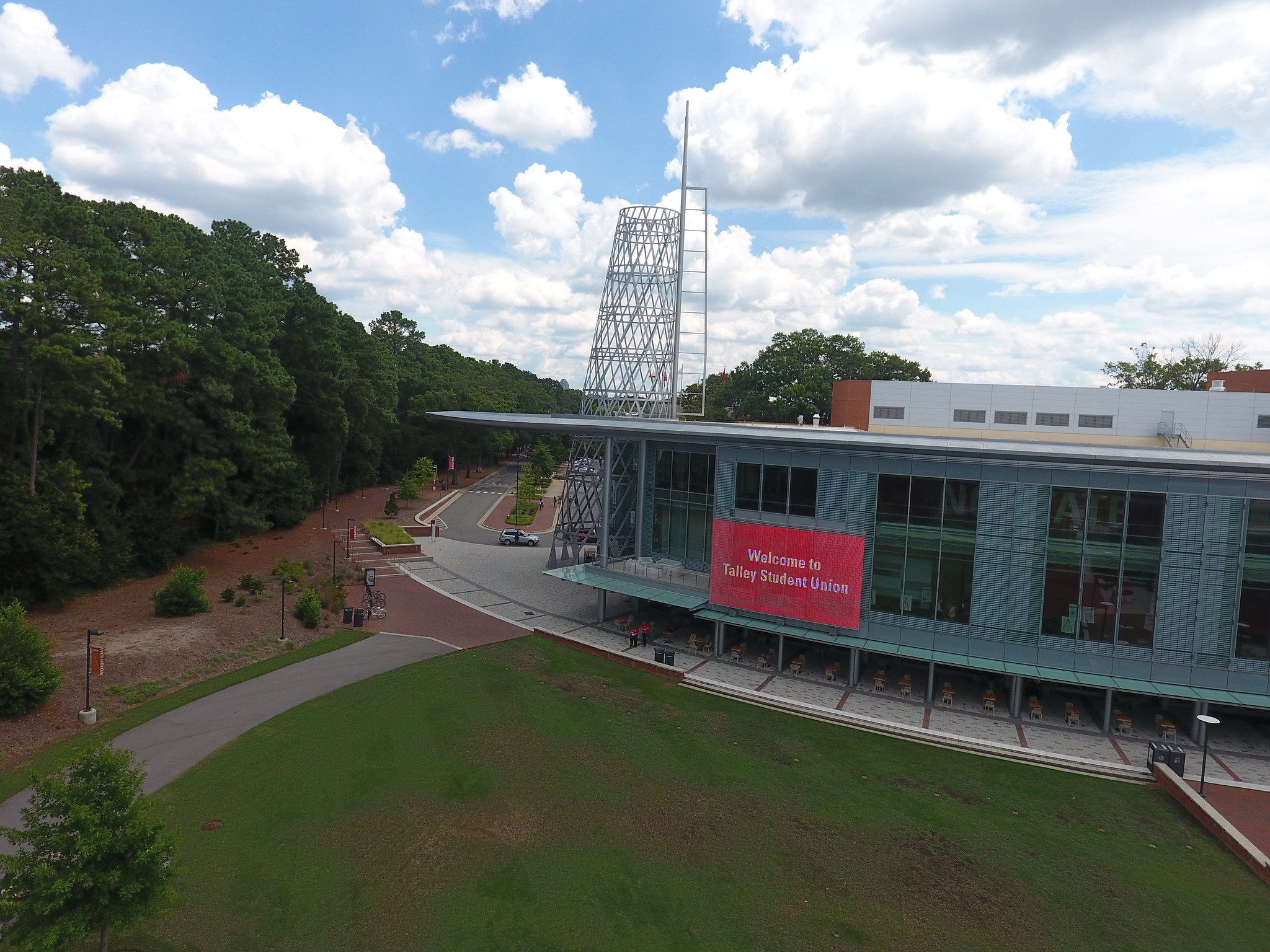 Talley Student Union from the air
