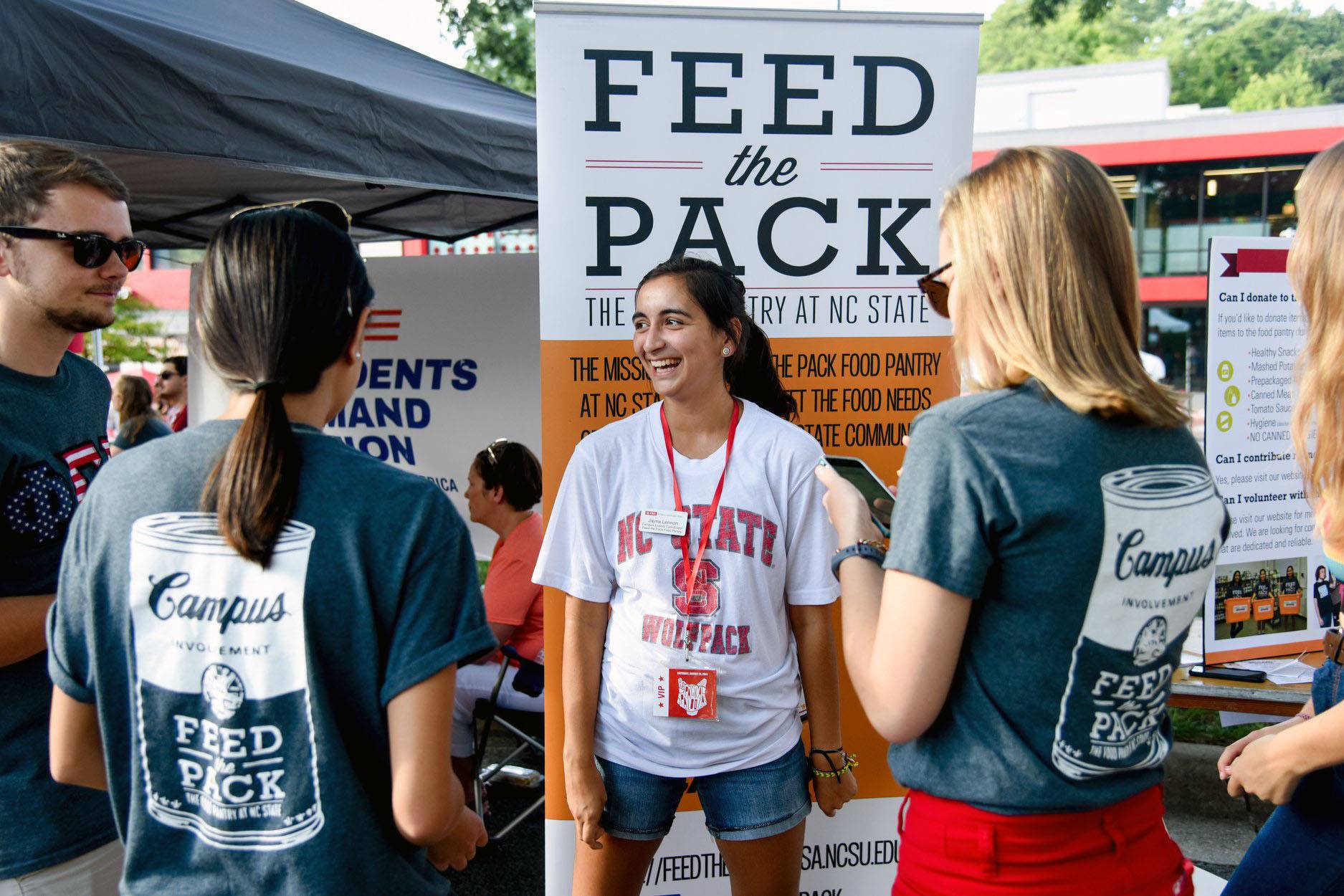 Jayna Lennon working an event for Feed the Pack