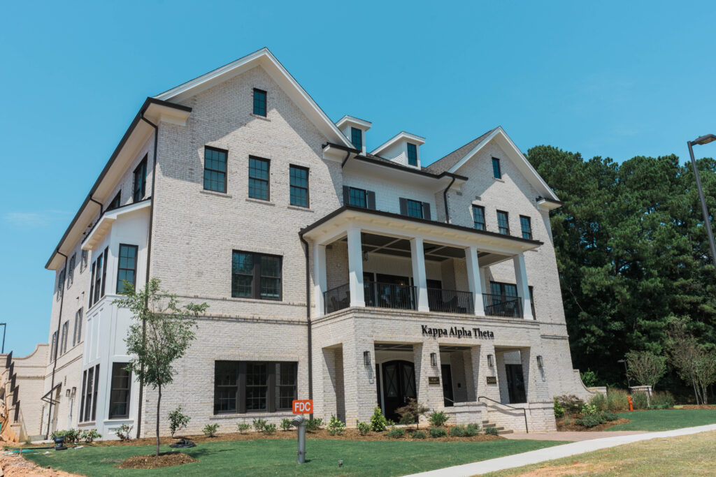 The front of the new Kappa Alpha Theta house