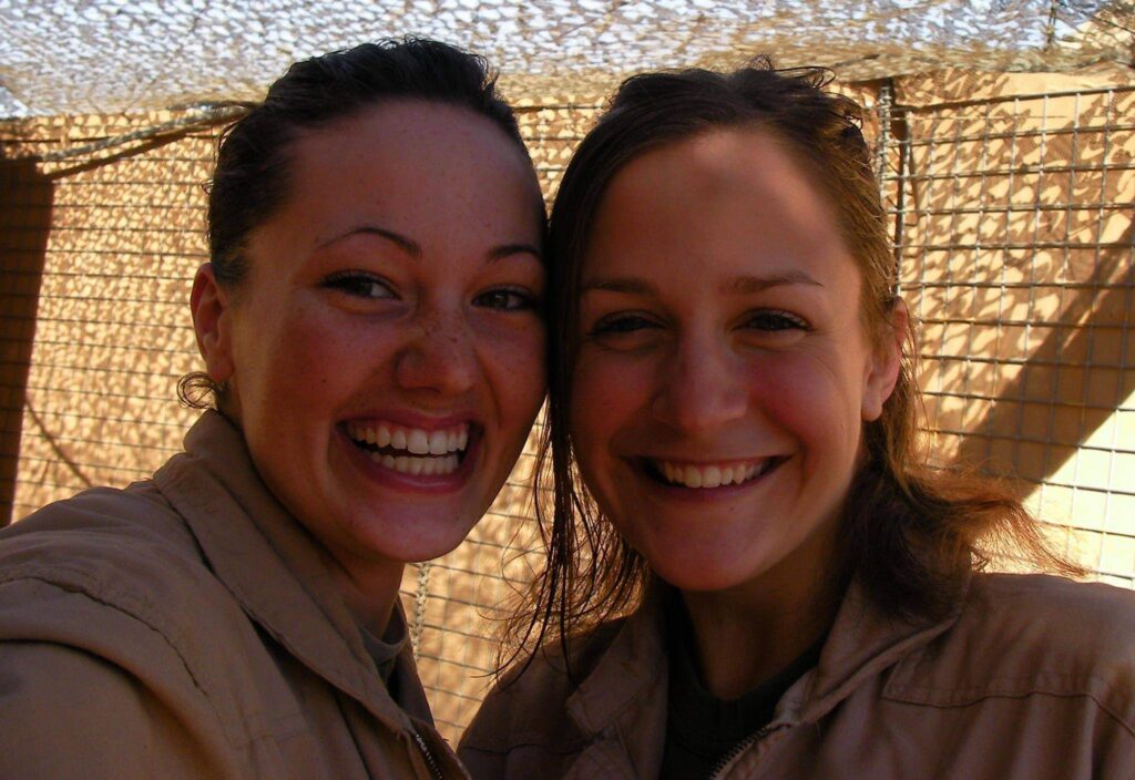 Trista Acebo and another female Marine