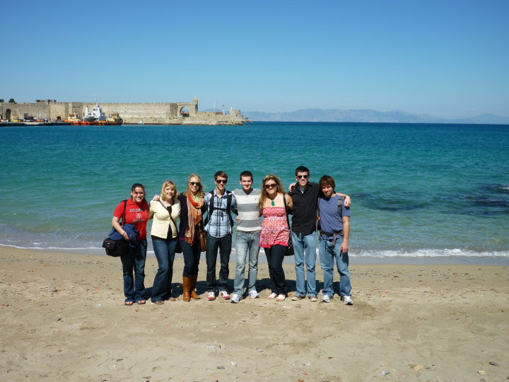 Chris Tomso and his classmates in the University Scholars Program during a study abroad trip