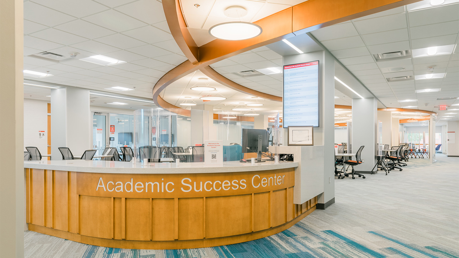 The main desk of the Academic Success Center