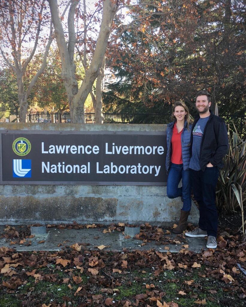 Fletcher outside of the Lawrence Livermore National Laboratory 