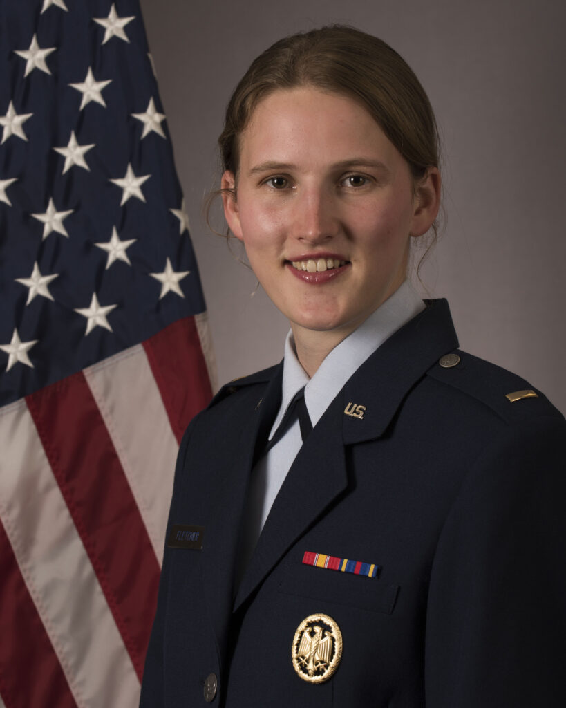 Hannah Fletcher in her official U.S. Air Force portrait