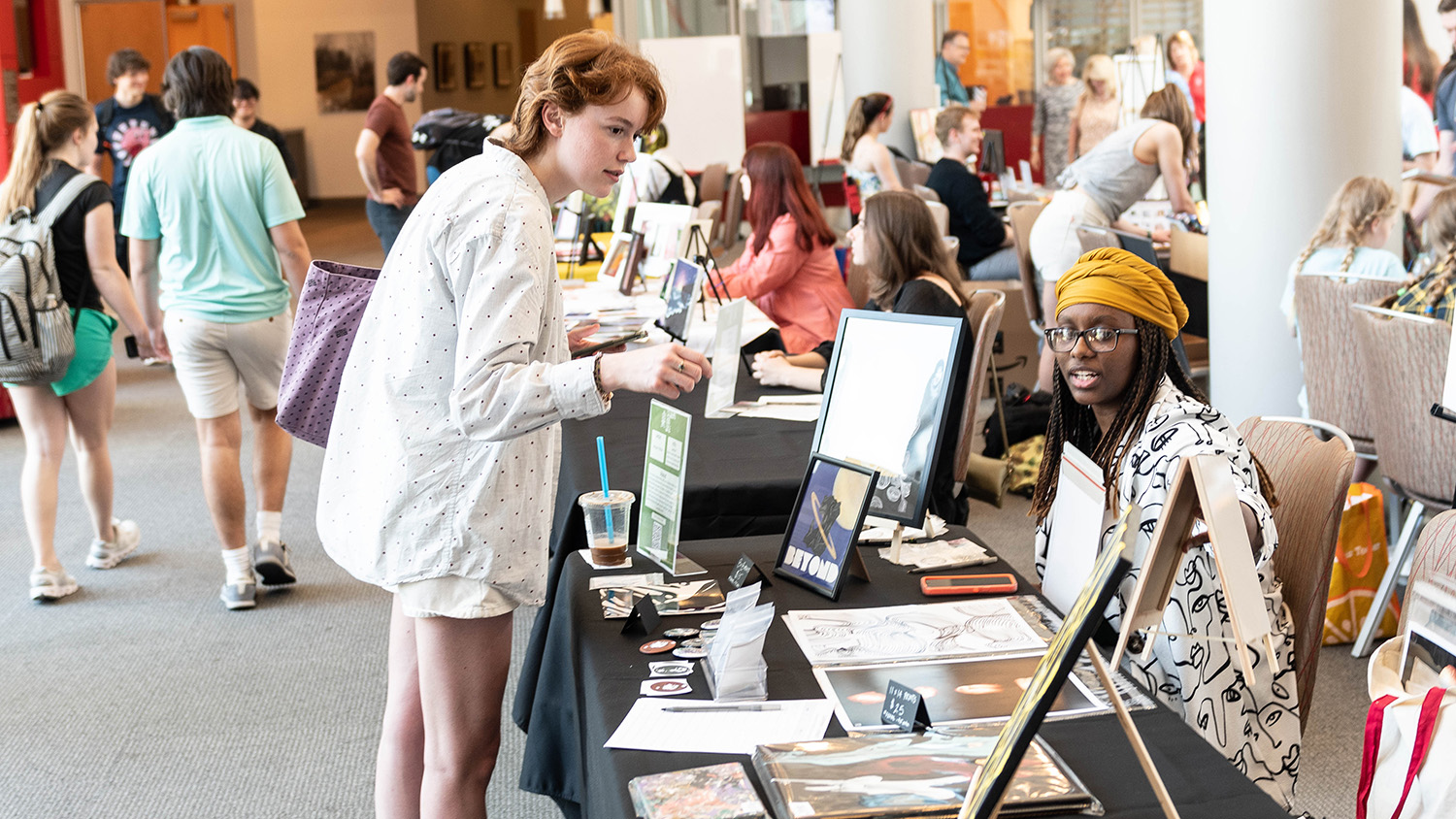 NC State students display their art at the 2023 Student Art Sale.