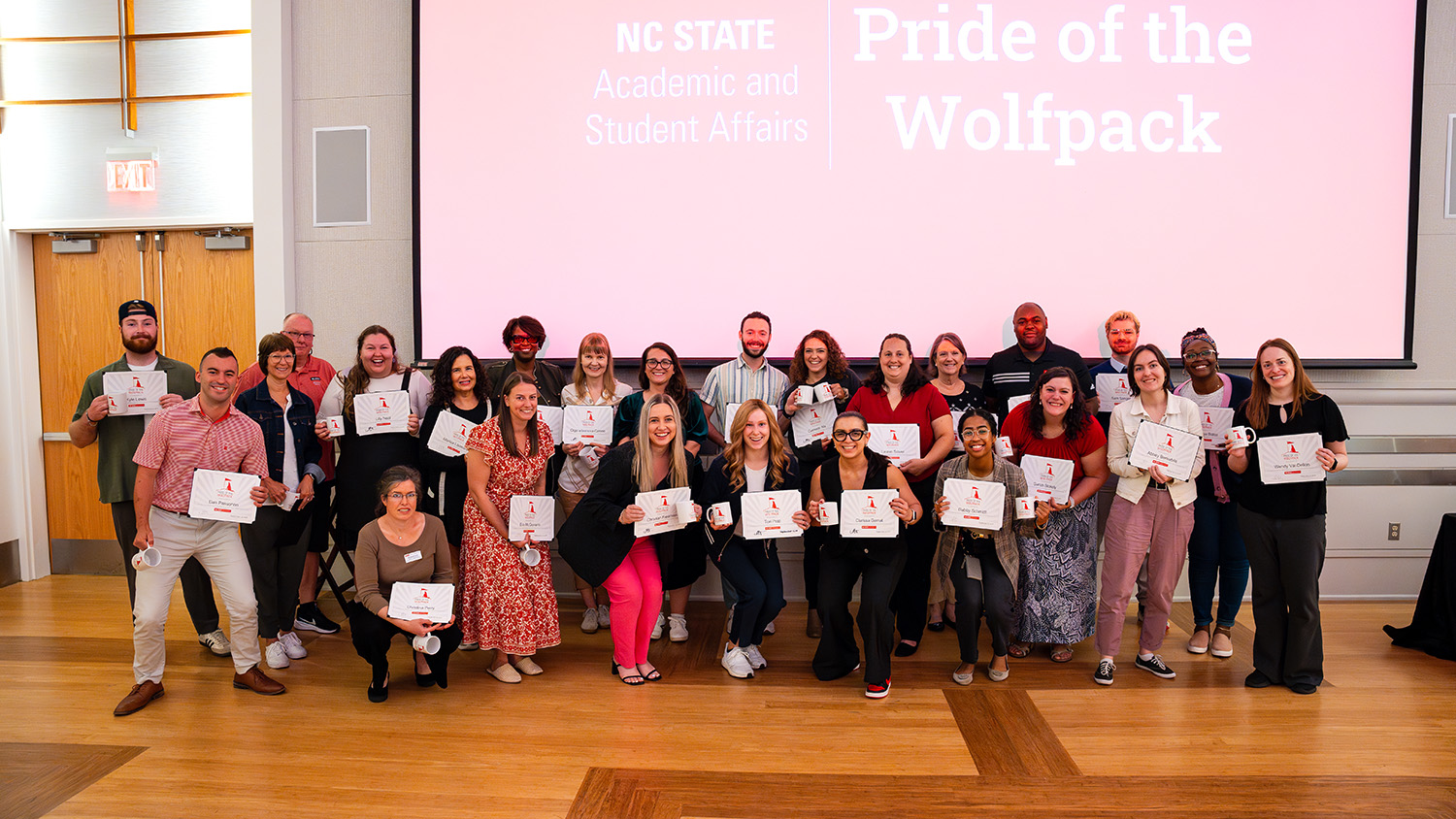 The DASA Pride of the Wolfpack Award winners gather for a group photo.