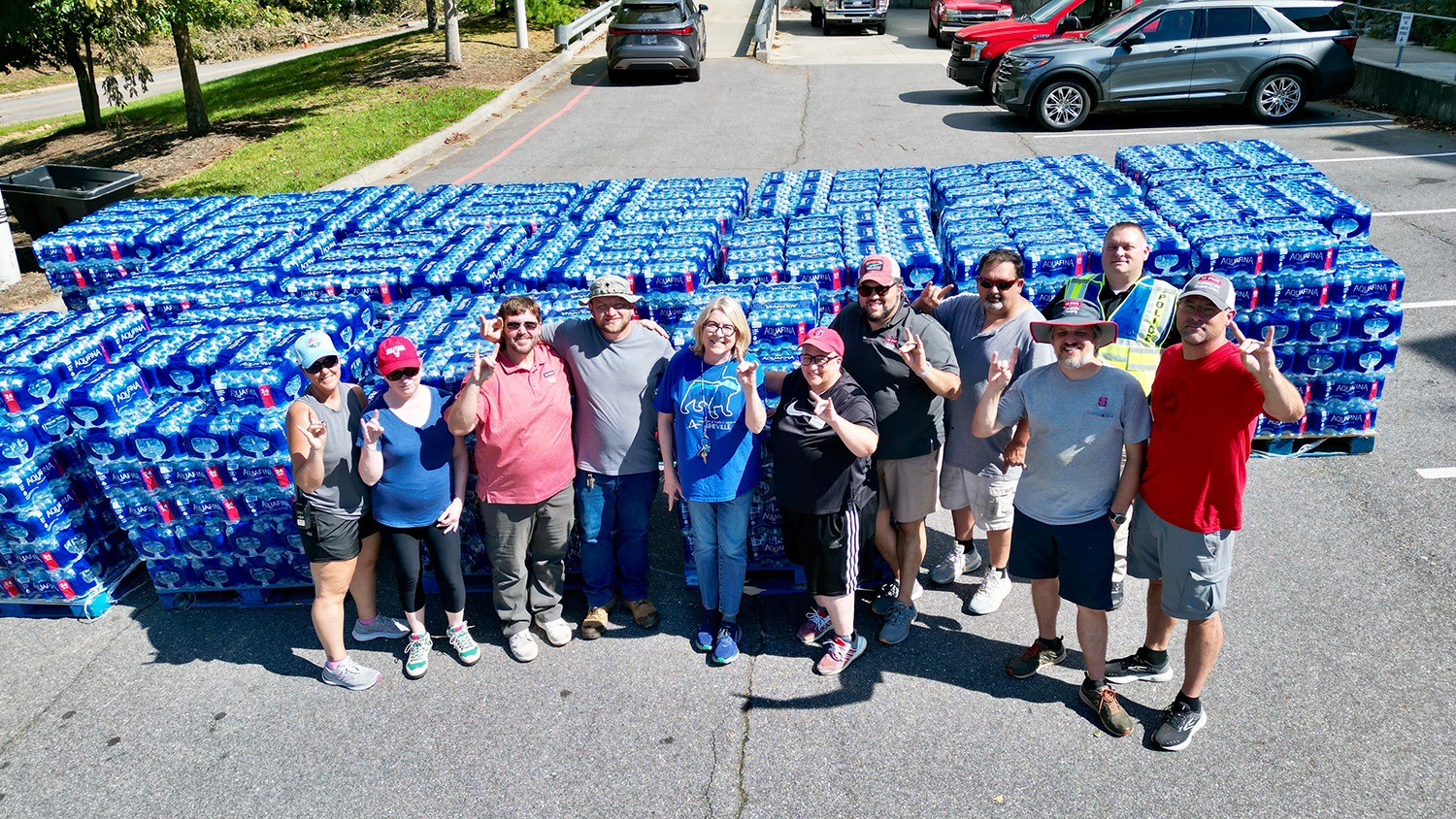 A team of Division of Academic and Student Affairs employees traveled to UNC-Asheville to assist with recovery efforts.