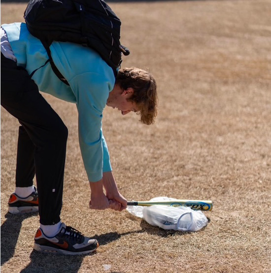 A student smashes a scale at "Southern Smash."