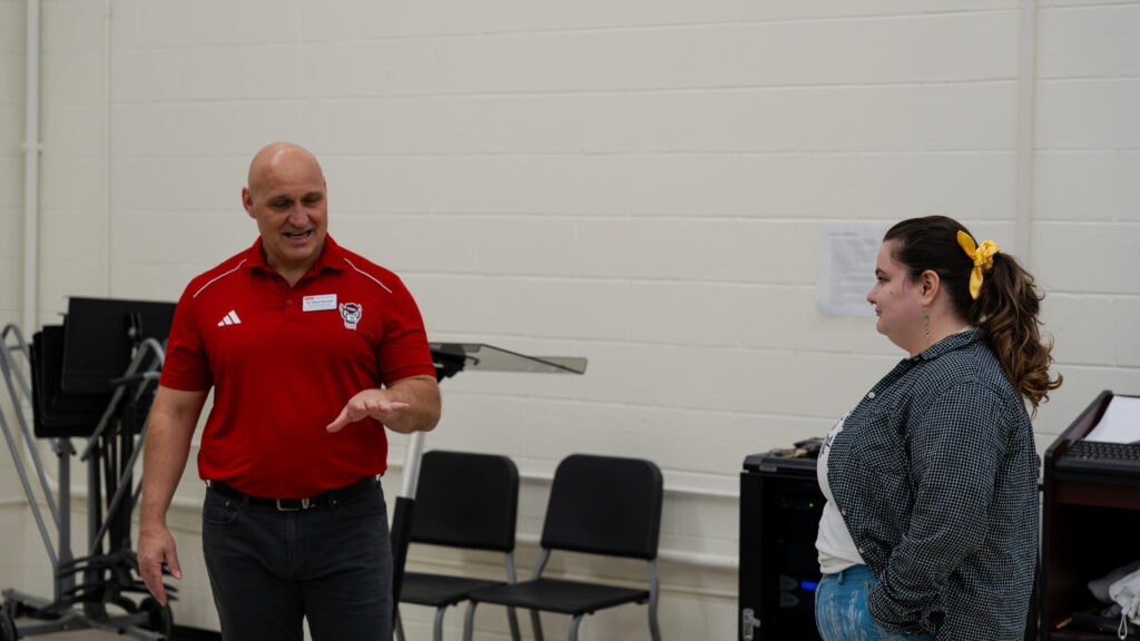 Stuart Benkert and Bee Mangine speak at Experience NC State.