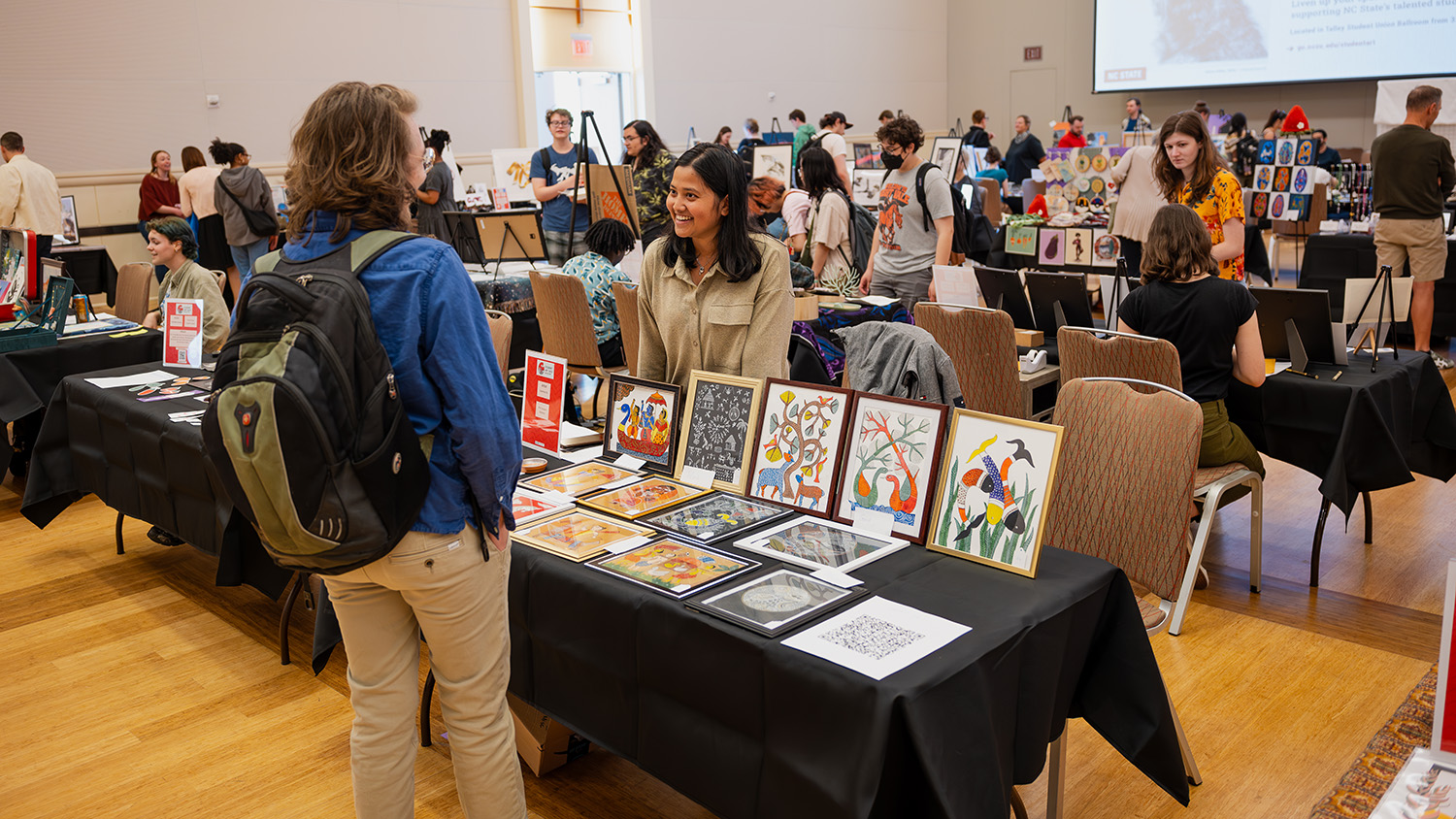Students display their art at the 2024 Student Art Sale.