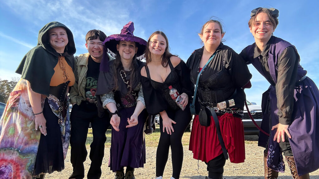 Bee Mangine with their Dungeons and dragons group.