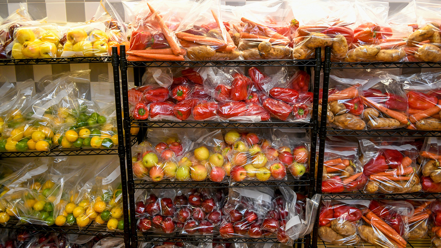 Fresh, healthy food is available in the Feed the Pack Food Pantry.