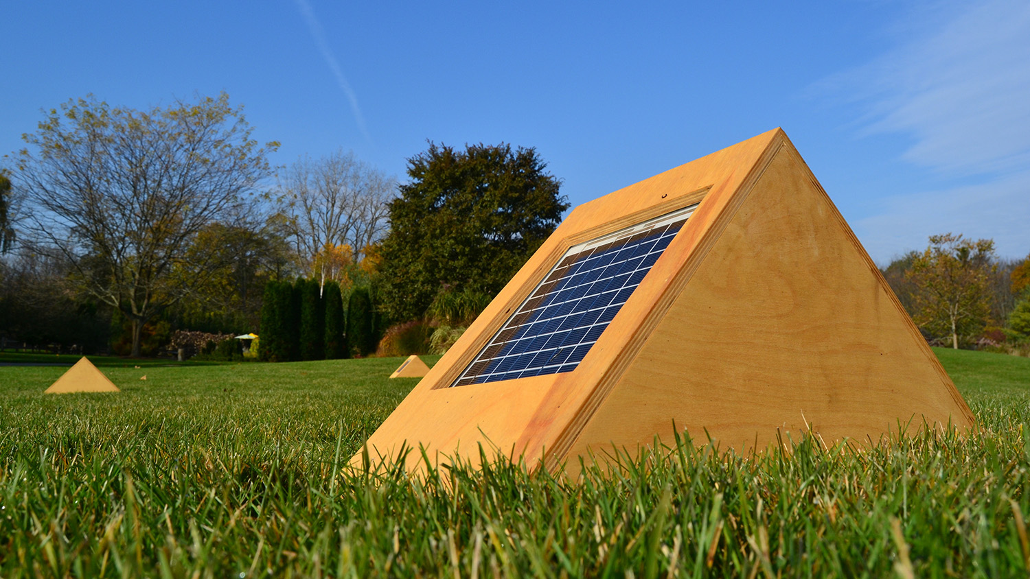 Craig Colorusso's sun boxes on display.
