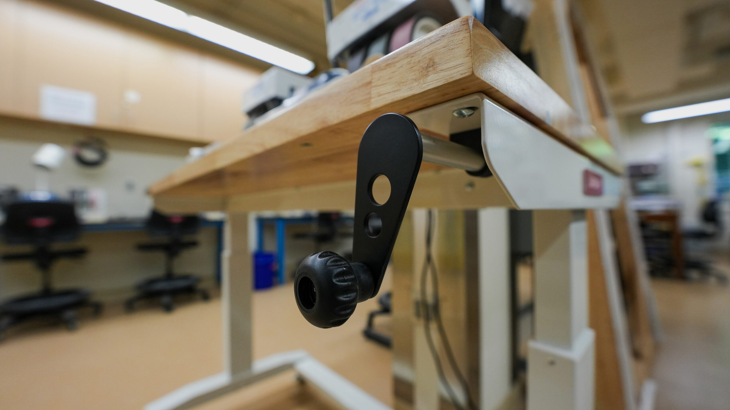 The Crafts Center has added several new adjustable studio tables.
